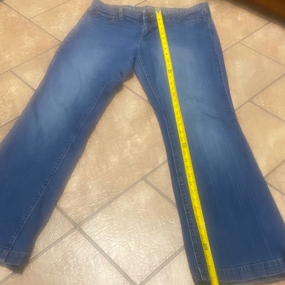 Vintage GAP Long & Lean Fit 14 Blue Wide Leg Jeans Y2K - Picture 4 of 12